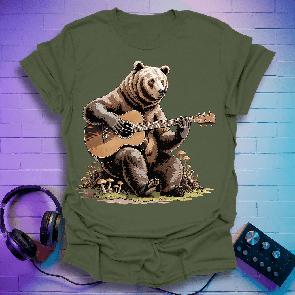 Grizzly Guitar Bear T-Shirt