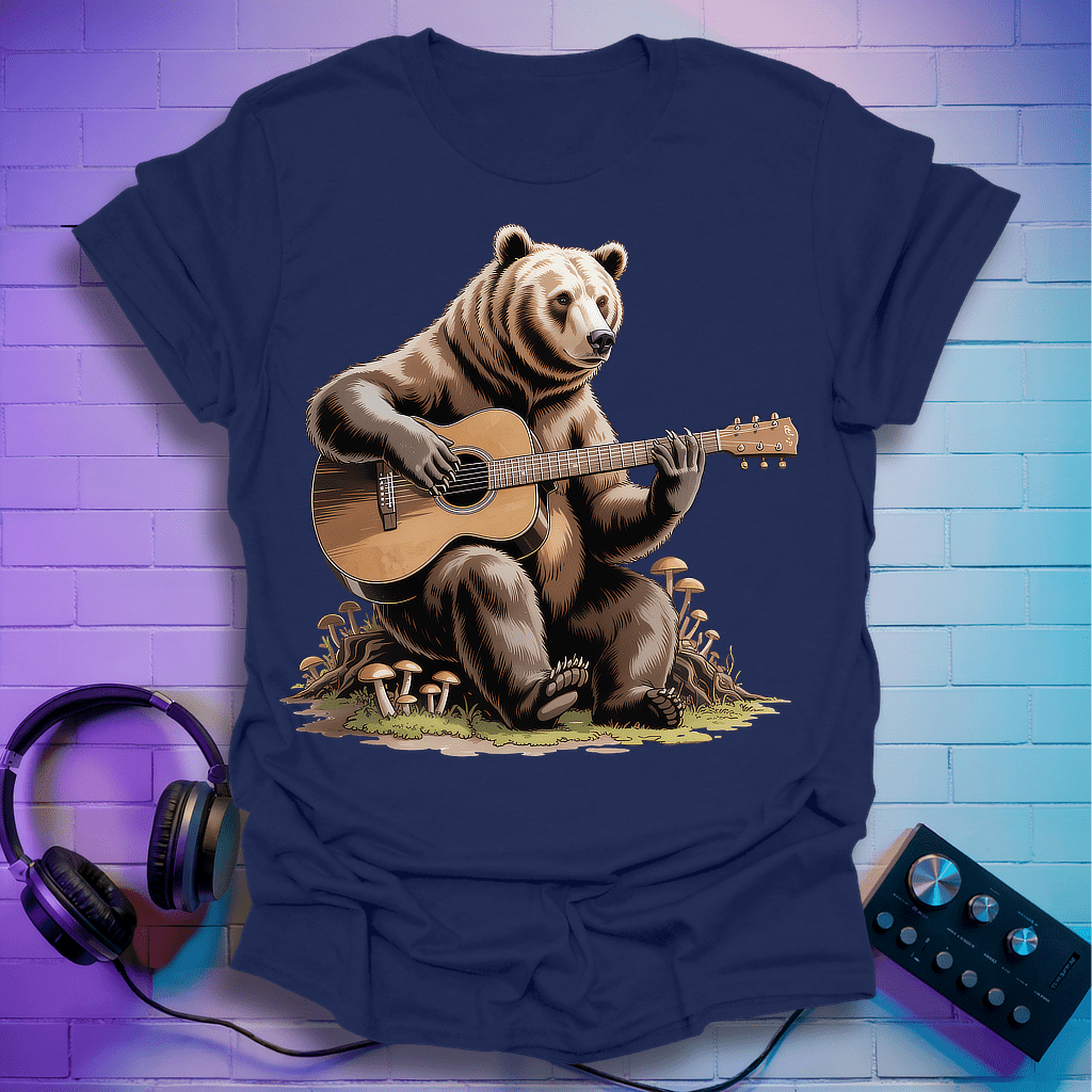 Grizzly Guitar Bear T-Shirt
