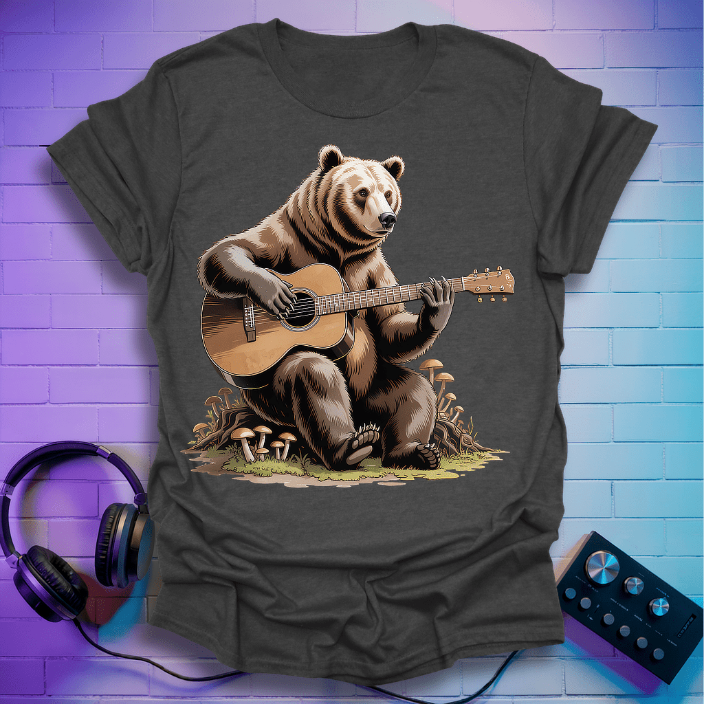Grizzly Guitar Bear T-Shirt