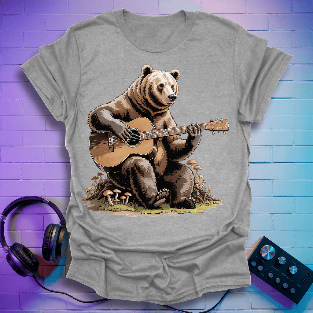 Grizzly Guitar Bear T-Shirt