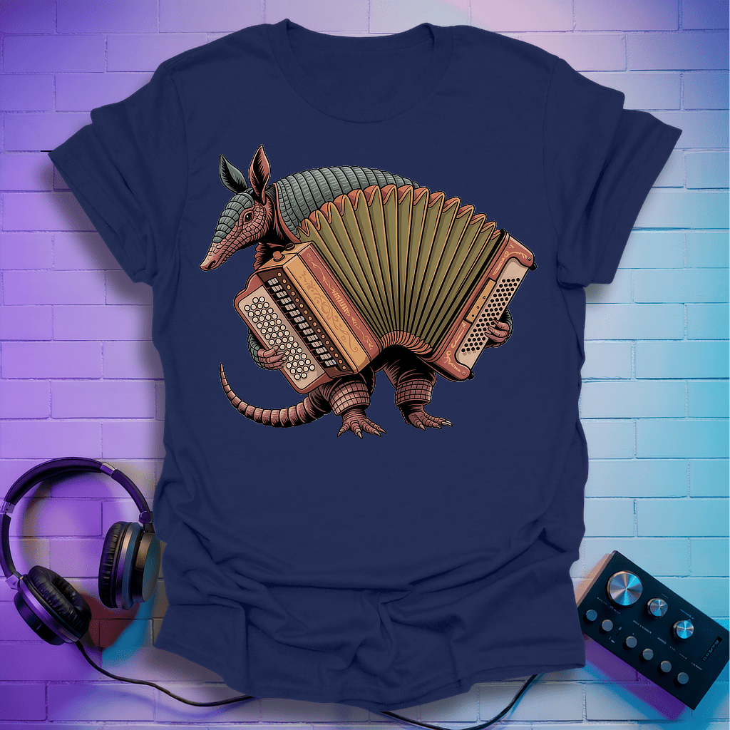 Armadillo Accordionist T-Shirt