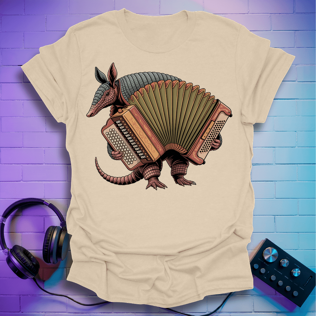 Armadillo Accordionist T-Shirt