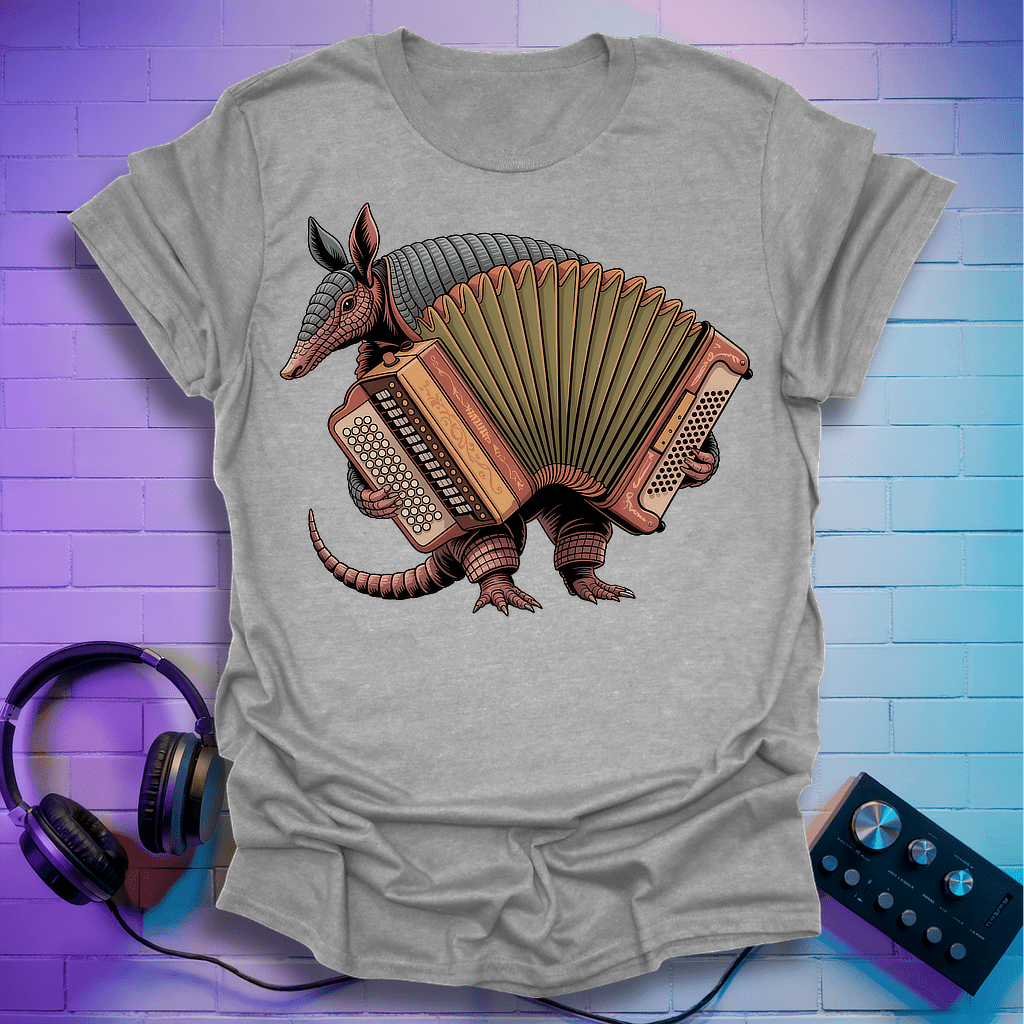 Armadillo Accordionist T-Shirt