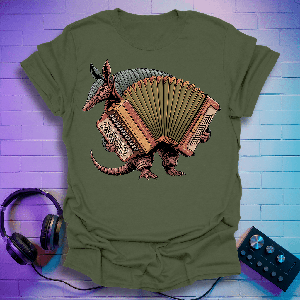 Armadillo Accordionist T-Shirt