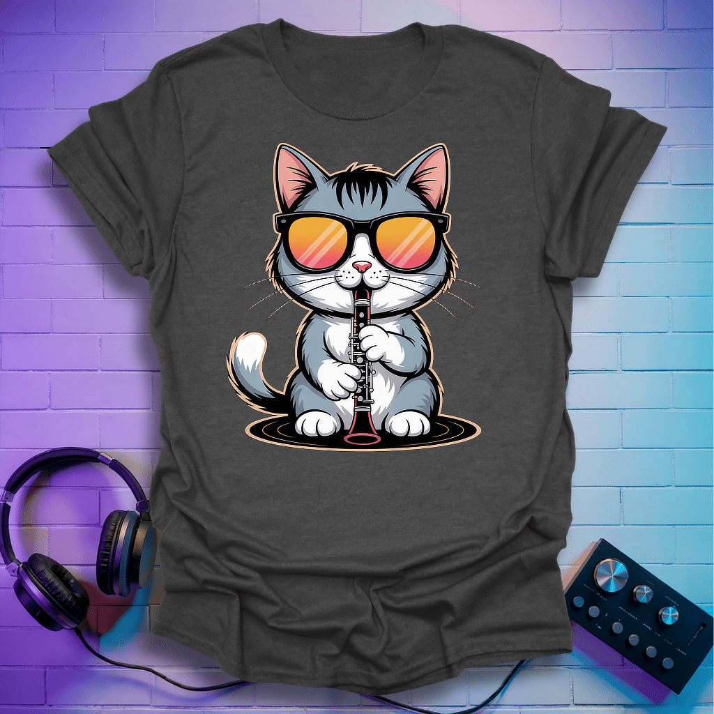 Kool Clarinet Cat T-Shirt