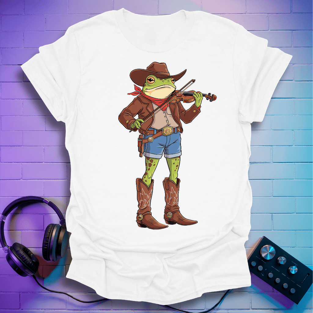 Cowboy Violin Frog T-Shirt