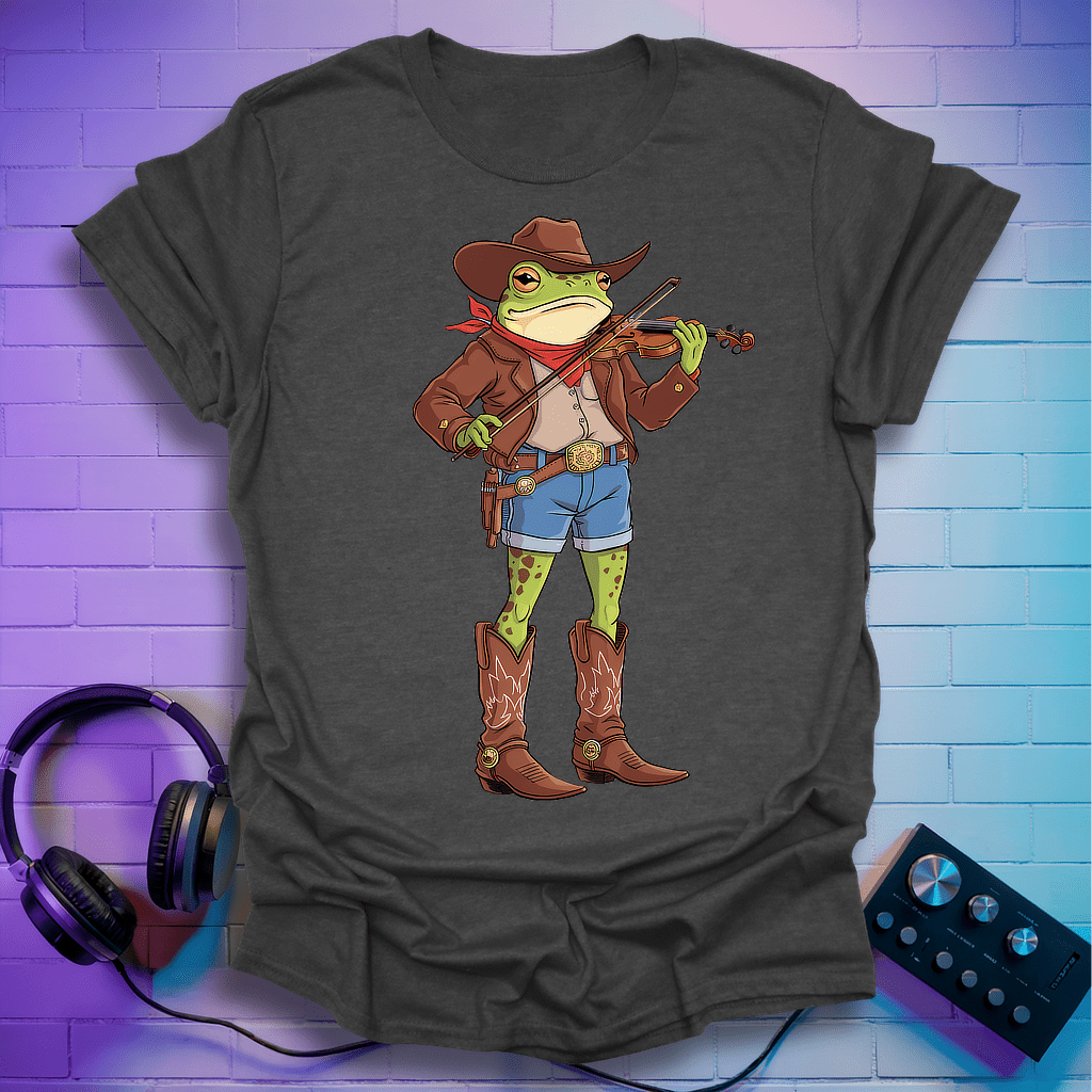 Cowboy Violin Frog T-Shirt