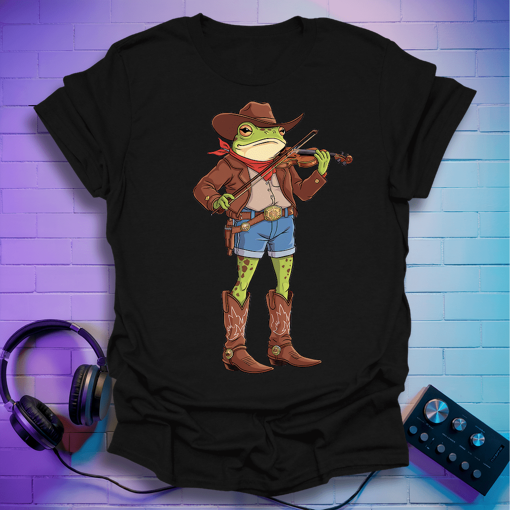 Cowboy Violin Frog T-Shirt