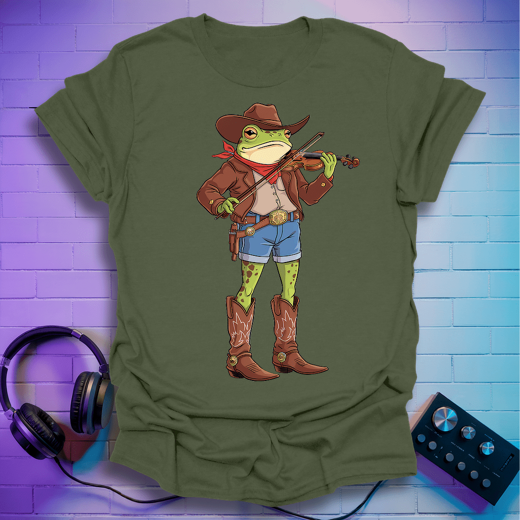 Cowboy Violin Frog T-Shirt