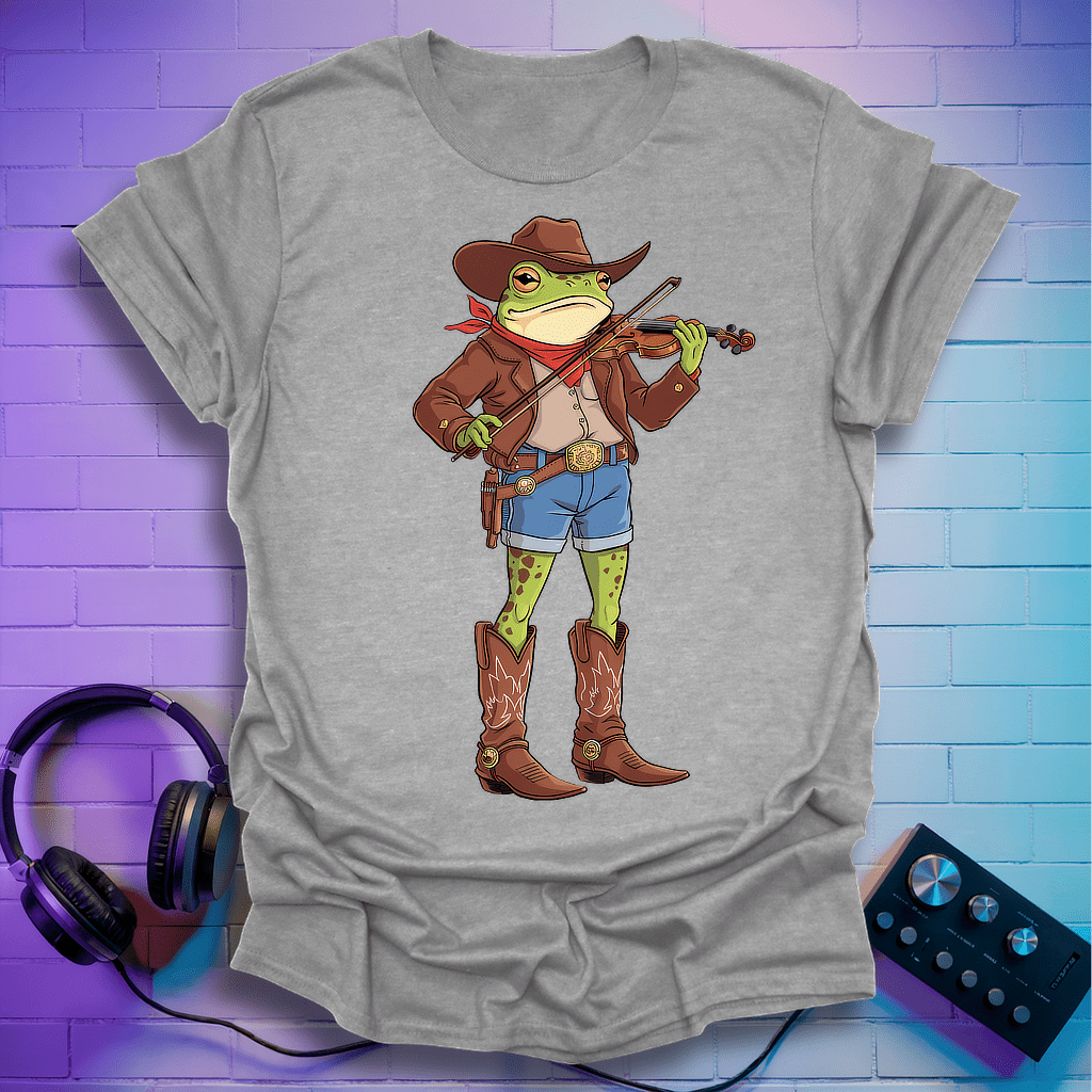 Cowboy Violin Frog T-Shirt