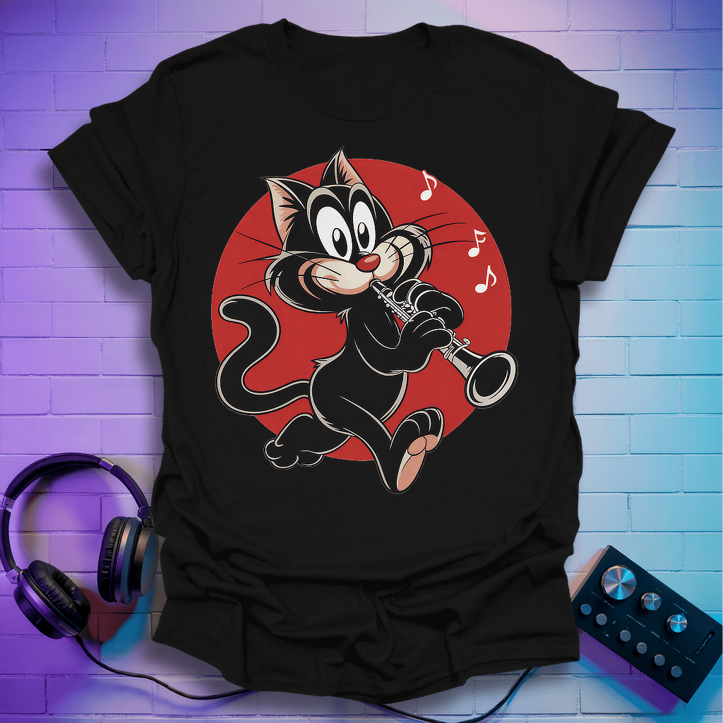 Clarinetist Cat T-Shirt