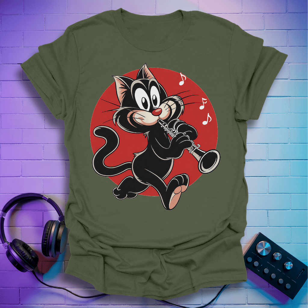 Clarinetist Cat T-Shirt