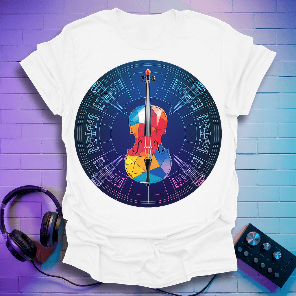 Violin Stain Glass T-Shirt