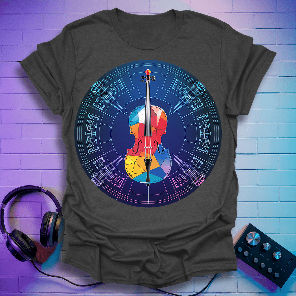 Violin Stain Glass T-Shirt