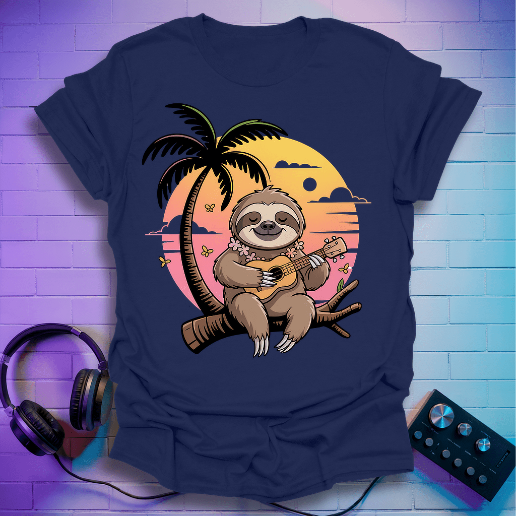 Ukulele Aloha Sloth T-Shirt