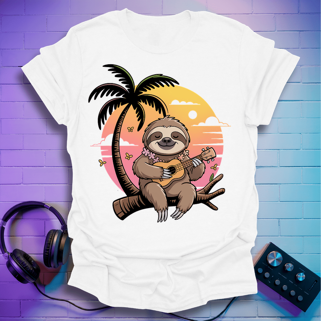Ukulele Aloha Sloth T-Shirt