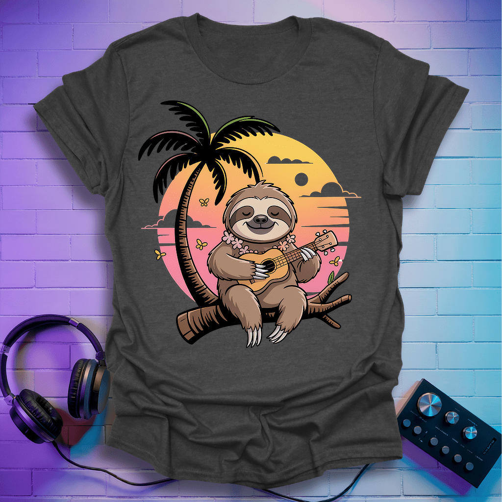 Ukulele Aloha Sloth T-Shirt