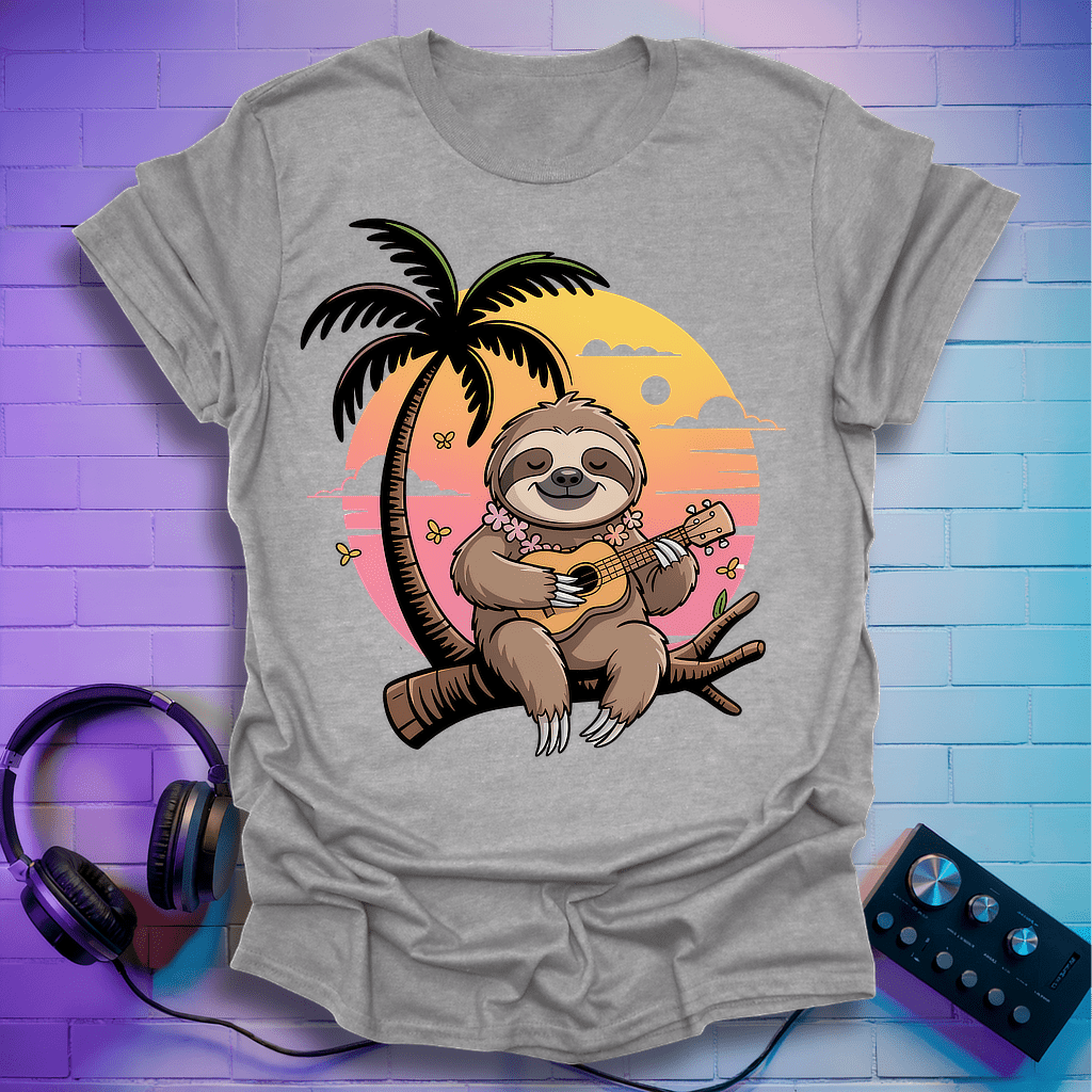Ukulele Aloha Sloth T-Shirt