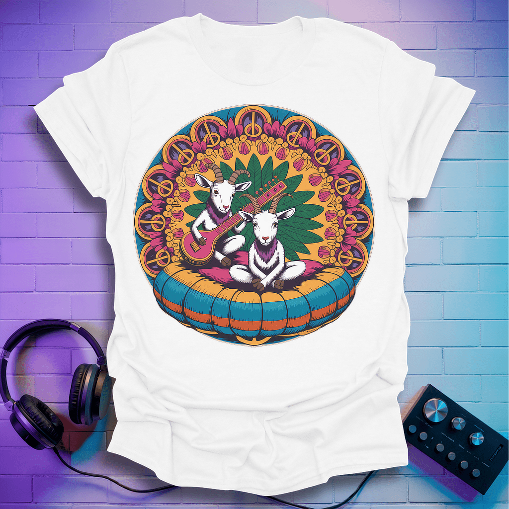 Hippie Sitar Goats T-Shirt