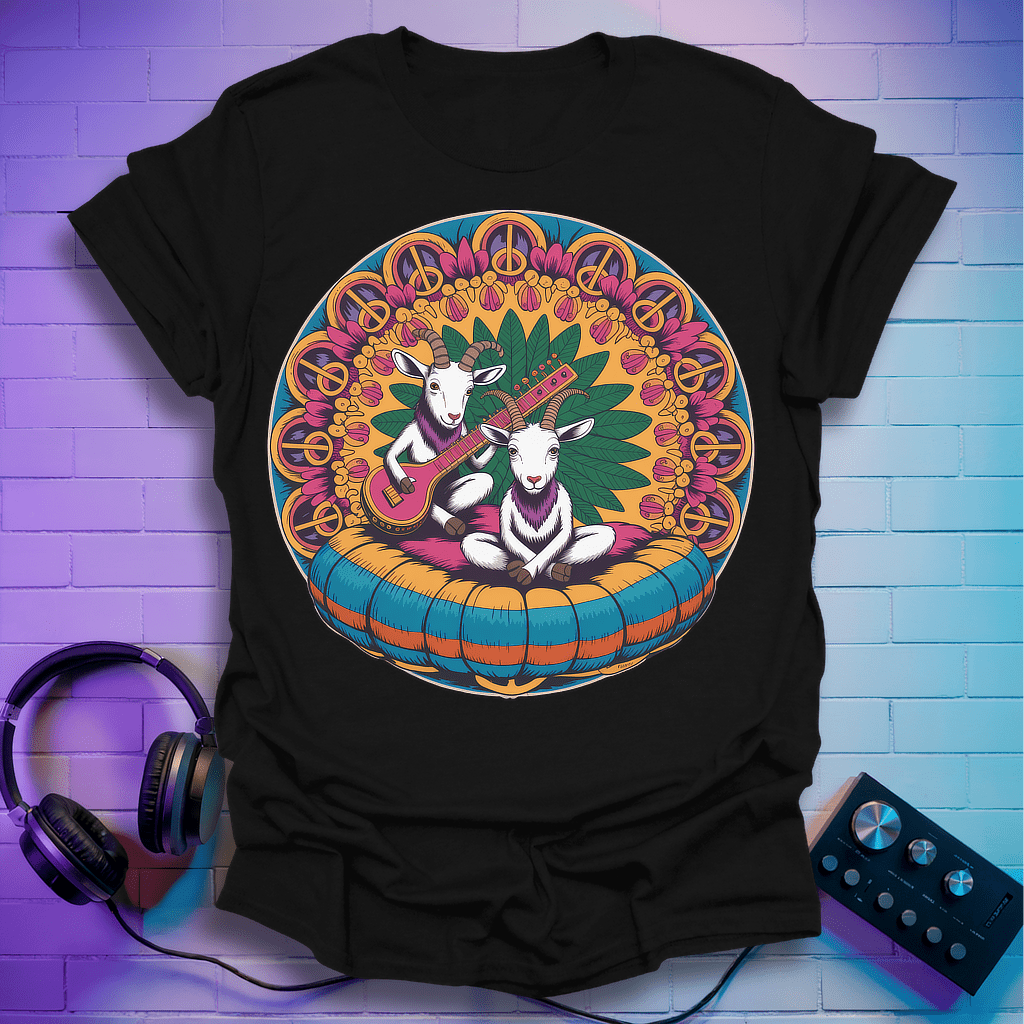 Hippie Sitar Goats T-Shirt
