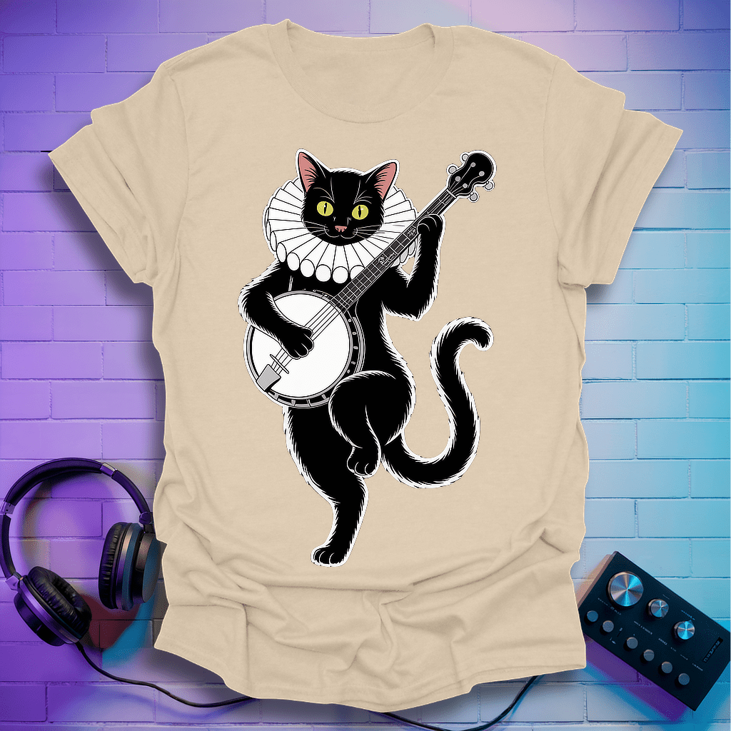 Black Cat Banjo T-Shirt