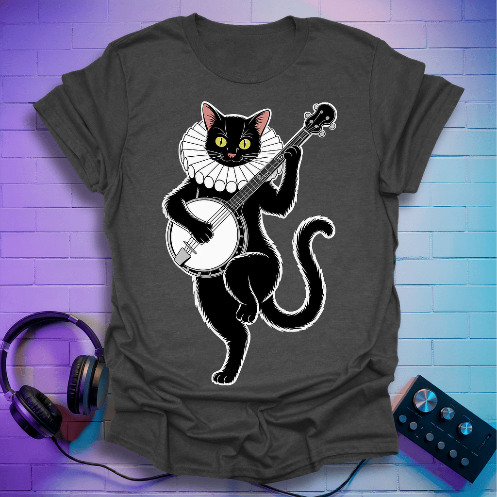 Black Cat Banjo T-Shirt