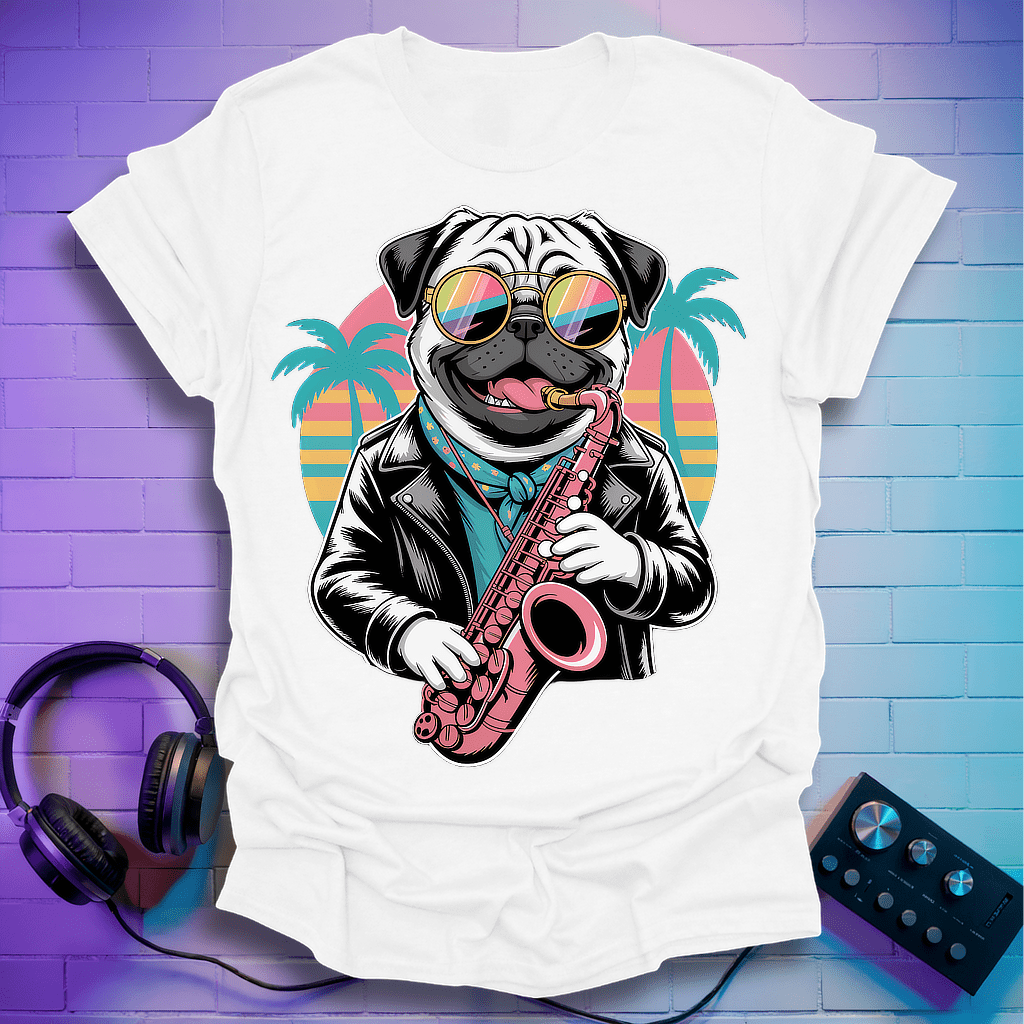 Kool Pug Sax T-Shirt
