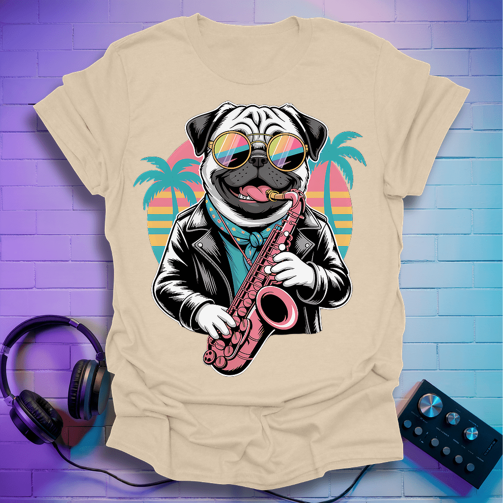 Kool Pug Sax T-Shirt