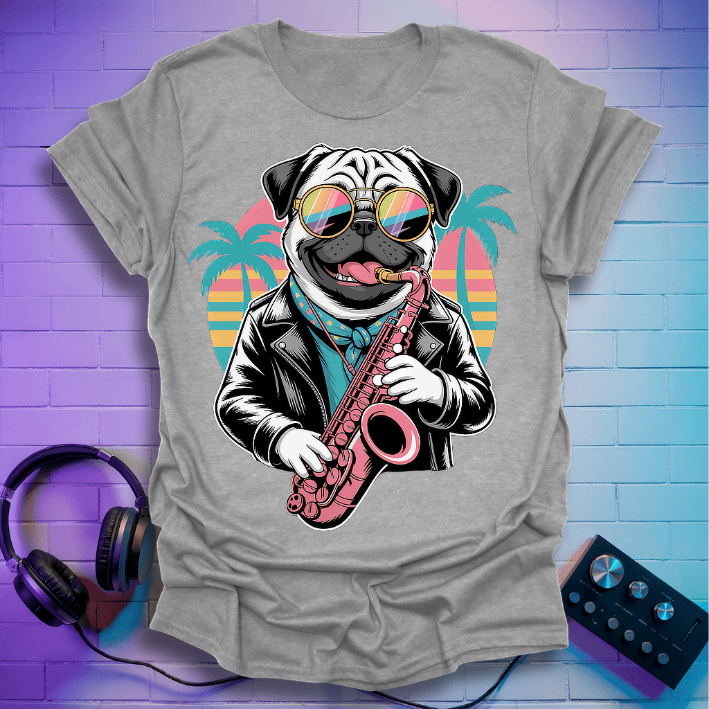 Kool Pug Sax T-Shirt