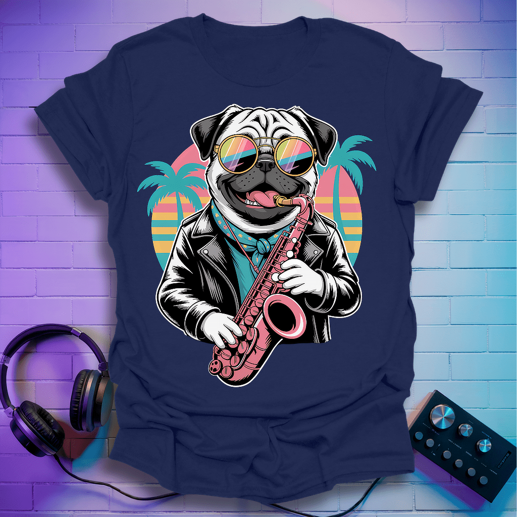 Kool Pug Sax T-Shirt