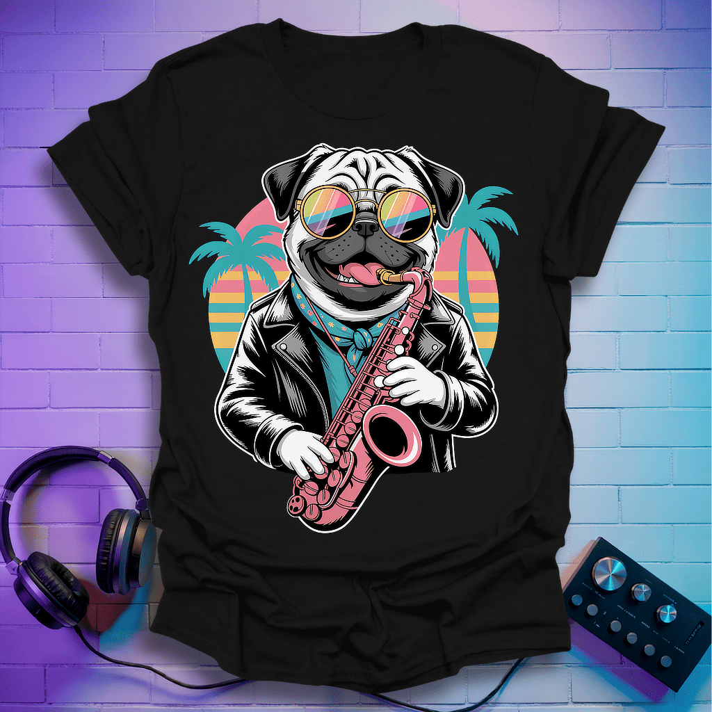 Kool Pug Sax T-Shirt