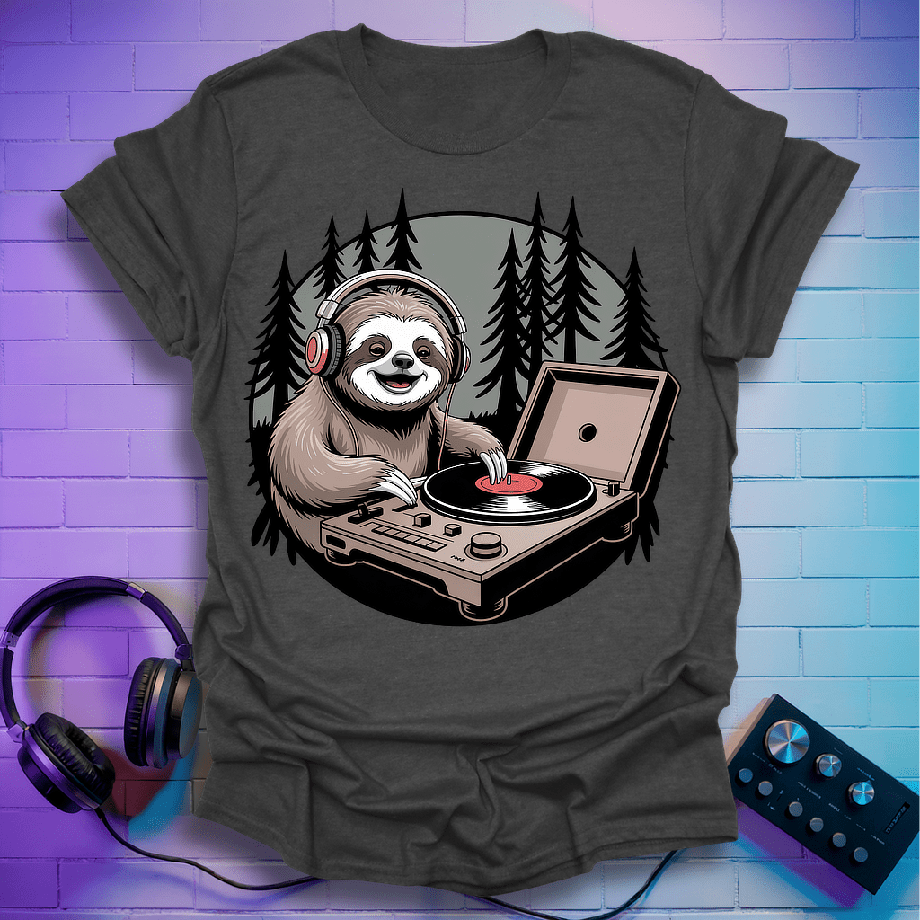 Vinyl Vibes Sloth T-Shirt