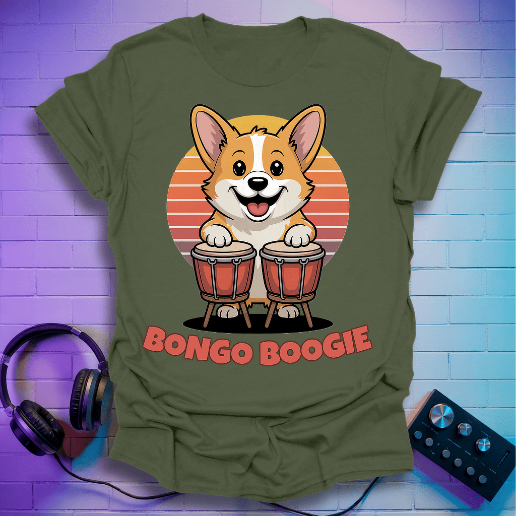 Bongo Boogie Corgi T-Shirt