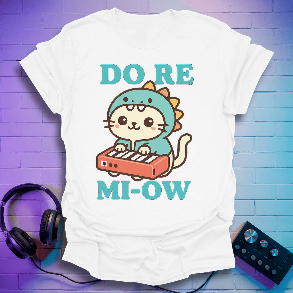 Do Re Mi-Ow Kawaii Cat Music T-Shirt