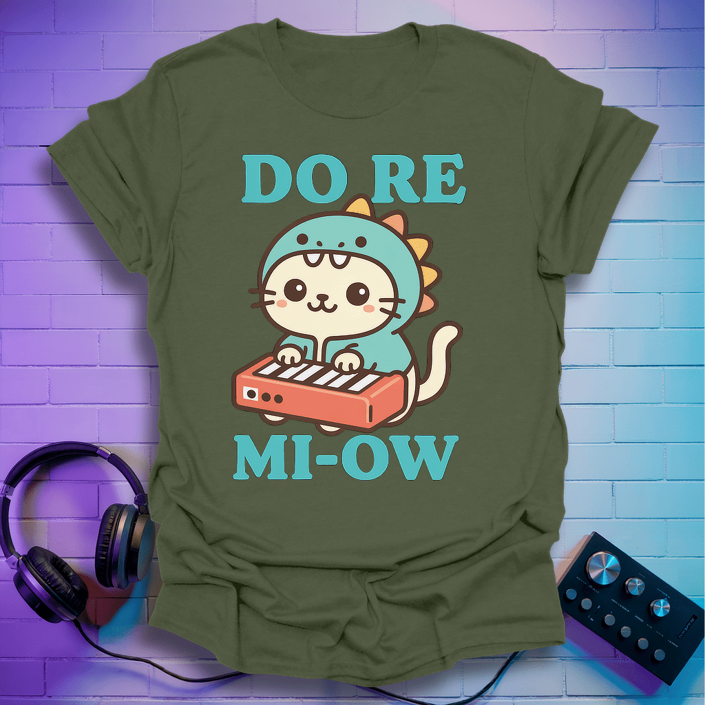 Do Re Mi-Ow Kawaii Cat Music T-Shirt