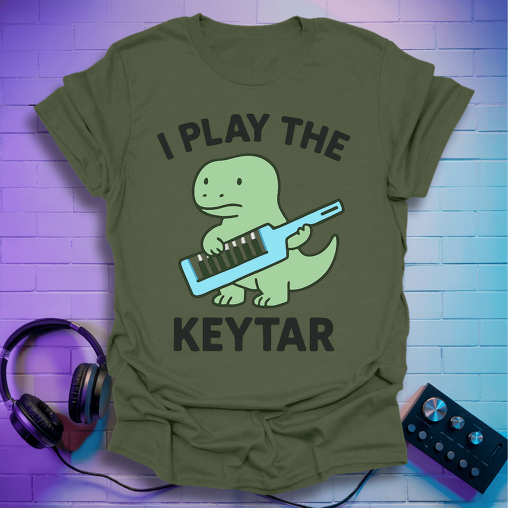 I Play the Keytar Dinosaur T-Shirt