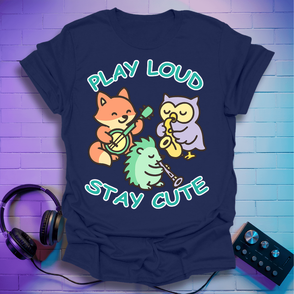 Play Loud Stay Cute Kawaii Music T-Shirt