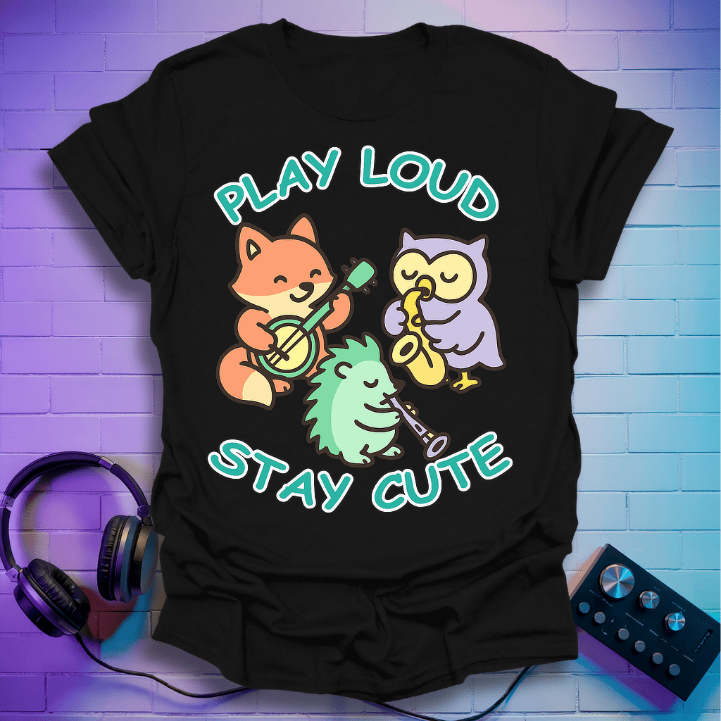 Play Loud Stay Cute Kawaii Music T-Shirt