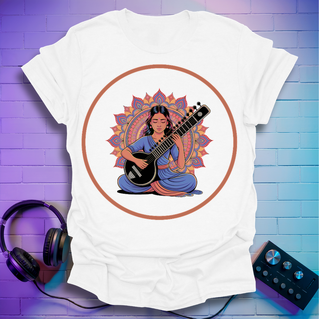 Indian Sitar Woman T-Shirt