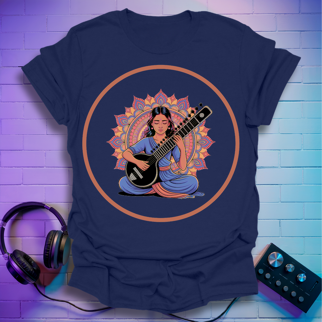 Indian Sitar Woman T-Shirt