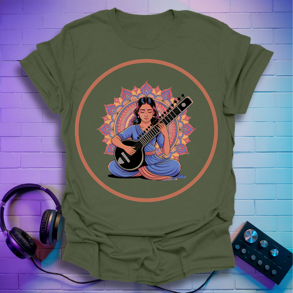 Indian Sitar Woman T-Shirt