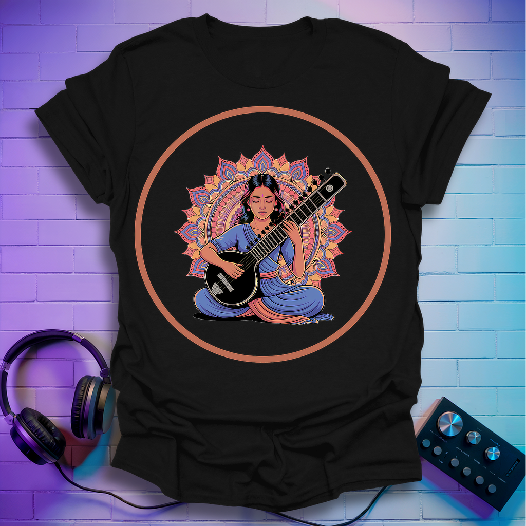 Indian Sitar Woman T-Shirt