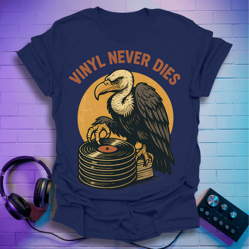 Vinyl Never Dies – Vulture Edition T-Shirt