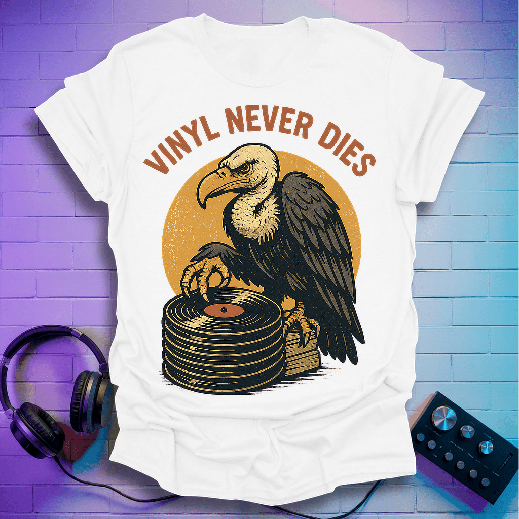 Vinyl Never Dies – Vulture Edition T-Shirt