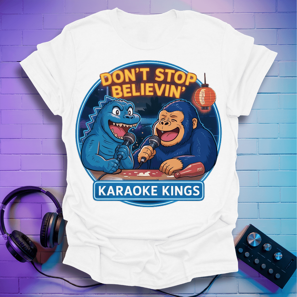 Karaoke Clash: Godzilla vs King Kong T-Shirt