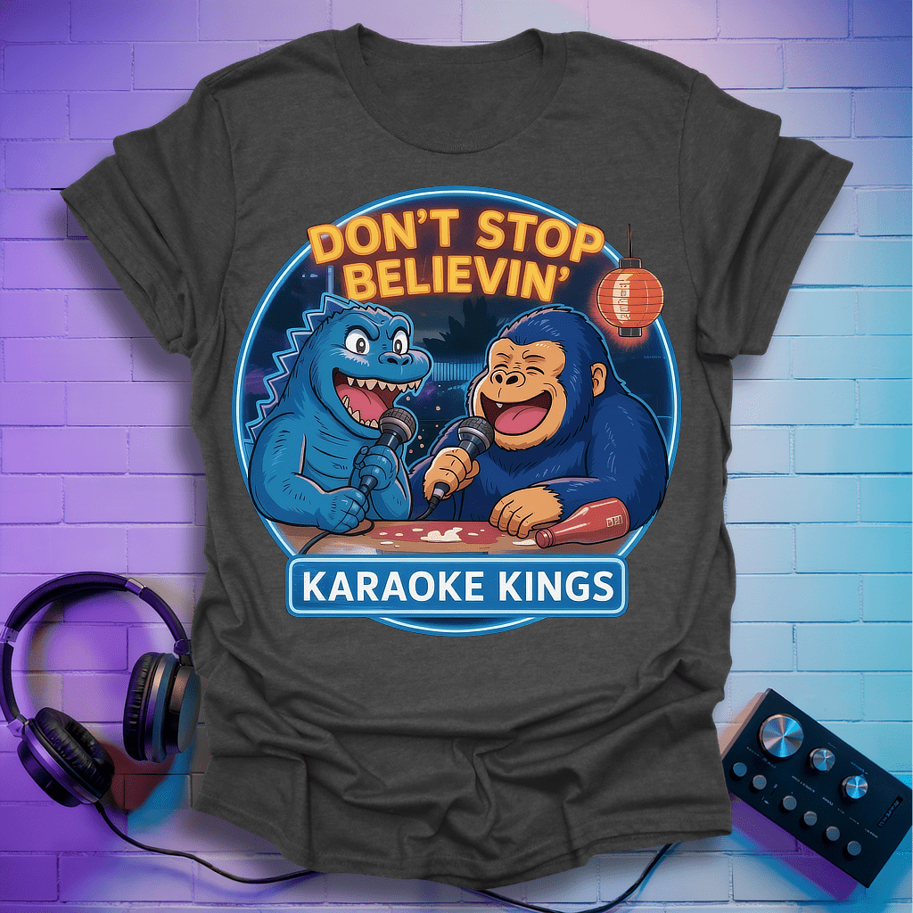 Karaoke Clash: Godzilla vs King Kong T-Shirt