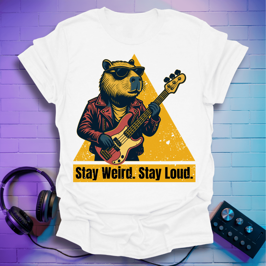Loud Bass Capybara T-Shirt