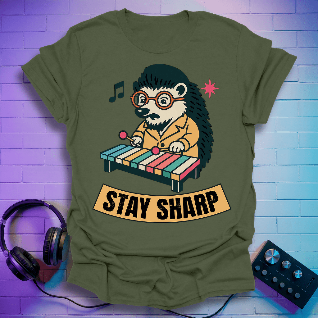 Porcupine Xylophone Beatnik T-Shirt