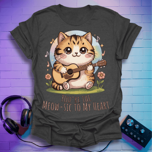 Rock โnโ Purr Guitar Cat T-Shirt