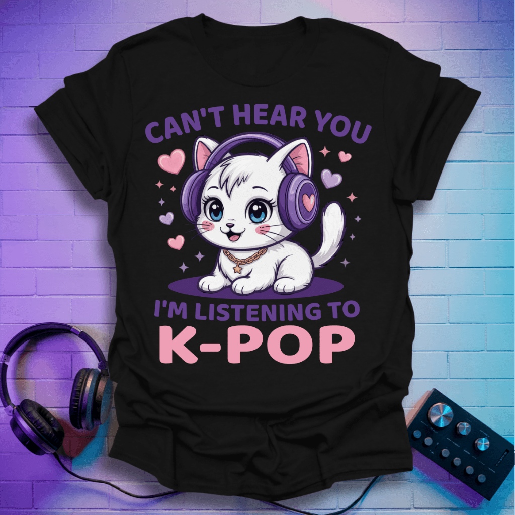 Can’t Hear You, I’m Listening to K-Pop T-Shirt